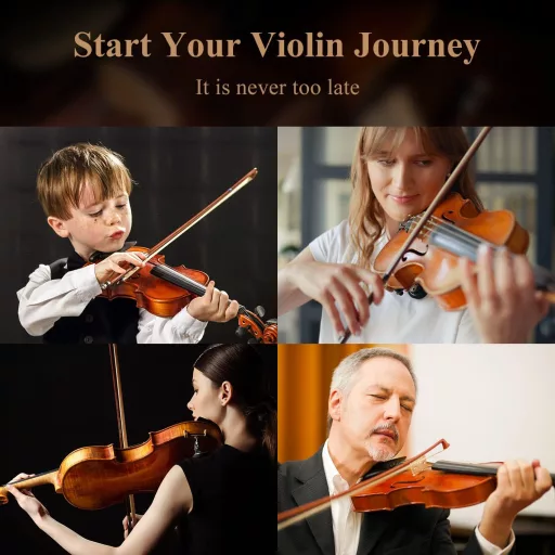Eastar 1/4 violina za početnike - tijelo od javora, oznake pozicija prstiju, tvrdi kofer, podmetač za rame, gudalo, smola, žice - za djecu i odrasle (