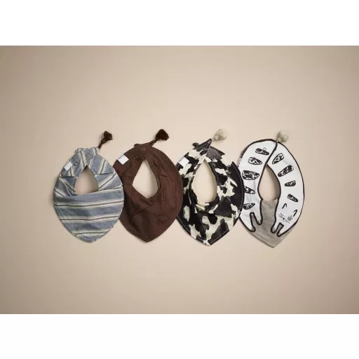 Pamučna podbradnica Dreglis za bebe - Sandy Stripe uzorak, za 0-12 mjeseci