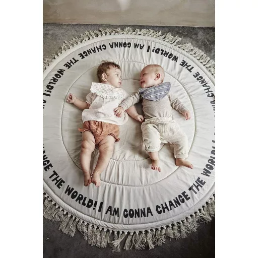 Pamučna podbradnica Dreglis za bebe - Sandy Stripe uzorak, za 0-12 mjeseci