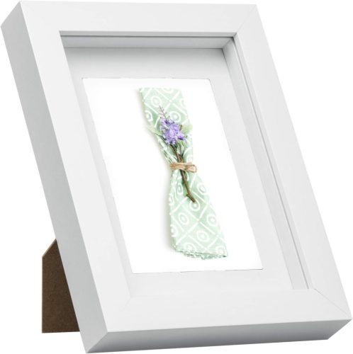 EUGAD E809 Fa Képkeret Üveglappal, 3D Tárgyak Kiállításához, 21x29,7 cm Méretben, Téglalap Alakú, 5 Színben Elérhető Fotókeret