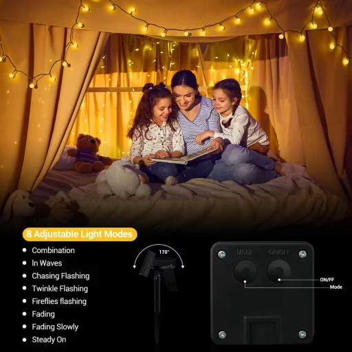 Solárne záhradné rozprávkové svetlá OxyLED, vonkajšia dekorácia, teplá biela LED