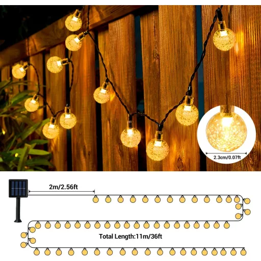 Solárne záhradné rozprávkové svetlá OxyLED, vonkajšia dekorácia, teplá biela LED