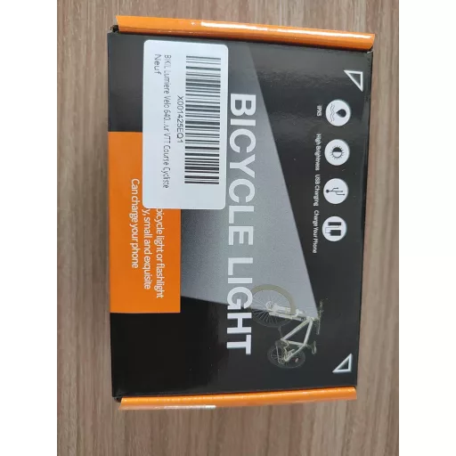 Set Faruri Bicicletă USB-C BIKIL 2400 Lumeni - Față și Spate cu Baterie 6400 mAh, Carcasă Aluminiu, Instalare Ușoară, Șosea și