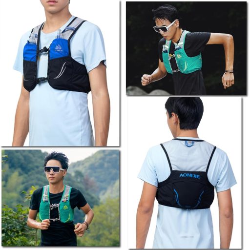 Azarxis 2,5L Ultraľahký bežecký batoh - Maratón, horský beh a cyklistika - Modro-čierny unisex hydratačný batoh