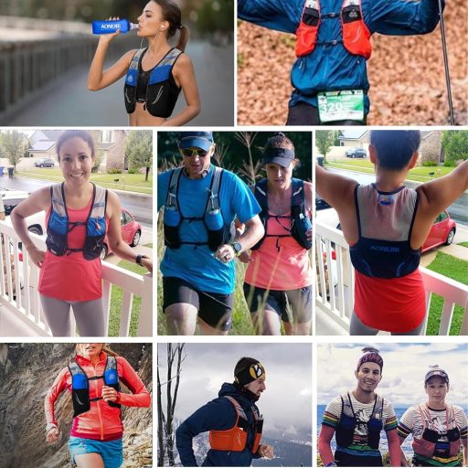 Azarxis 2.5L Ultrakönnyű Futó Hátizsák - Maraton, Hegyi Futás és Kerékpározás - Kék-Fekete Unisex Hidratációs Hátizsák