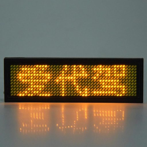 Garosa Programozható LED Kijelző Jelvény Sárga 93x30mm USB Étterem Bár Rendezvény