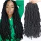 XTREND 45cm Nu Locs Extensii păr împletit sintetic Negru Ondulat Bucle 21 Fire