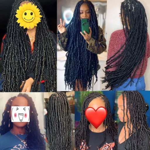 XTREND 45cm Nu Locs Szintetikus Hajfonás Fekete Göndör Hullám Hajhosszabbítás 21 Szál