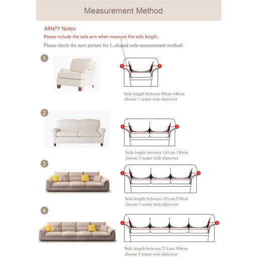 ARNTY Modern Rugalmas Kanapévédő Virágmintás Nem Csúszó 1-4 Személyes