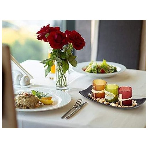 LED Design Tealights mécses Lámpák , 3 Gyertyatartós Készlet Kavicsos Fa Tálcán