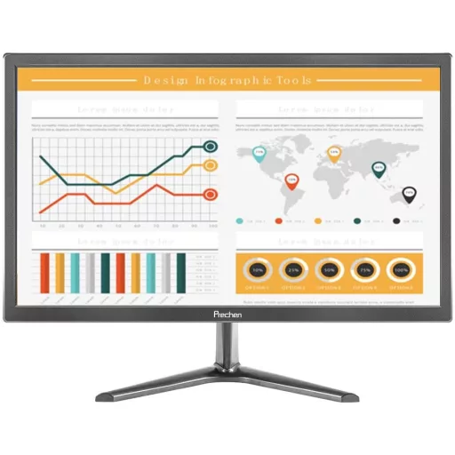 Prechen 19" IPS Monitor 1440x900 Felbontással, 60Hz, 5ms, Beépített Hangszóróval, HDMI/VGA Csatlakozással, PS3/PS4/Xbox Kompatibilis, Dönthe