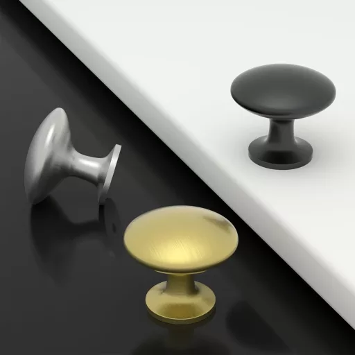 LONTAN 10 db rozsdamentes acél bútor gomb, ezüst konyhai fogantyú szett