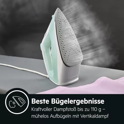 AEG gőzölős vasaló gőzlöket 30g/perc fehér-zöld 250ml tartály