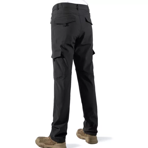 Pantaloni de trekking termici impermeabili pentru bărbați AOLI RAY, softshell, cu buzunare multiple, pentru exterior