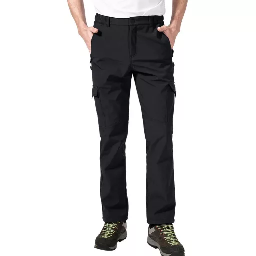 Pantaloni de trekking termici impermeabili pentru bărbați AOLI RAY, softshell, cu buzunare multiple, pentru exterior