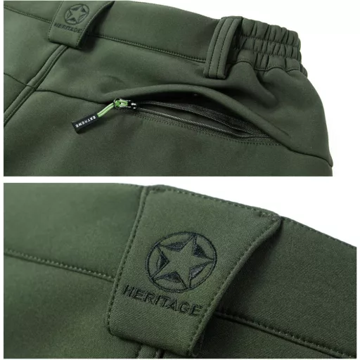 BWBIKE flis podstavljene softshell hlače za planinarenje, veličina XL, vodoodbojne, tople, zimske, otporne na vjetar