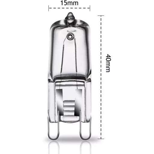 GMY Halogén G9 40W 230V Sütő és Mikrohullámú Sütő Izzó 300°C Hőtűrő 4db