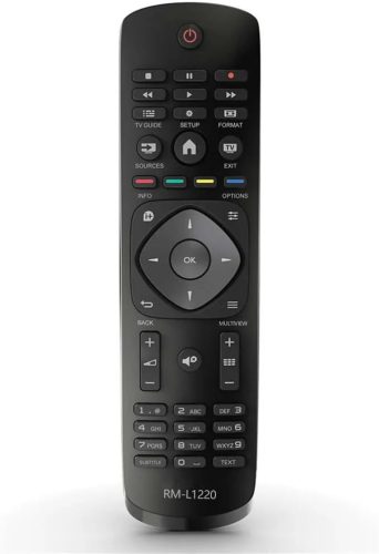 FOXRMT Univerzális Távirányító Philips TV-hez - Kompatibilis Minden 4K, UHD, HDR, Smart TV Modellel - Egyszerű Használat 10m Hatótávval