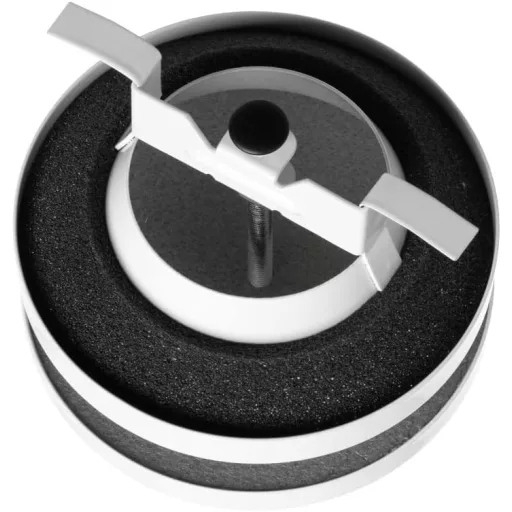 Grilă de ventilație EUROPLAST 80mm Albă, din Oțel, Difuzor de Tavan, Supapă Disc Circulară cu Racord de Tubulatură