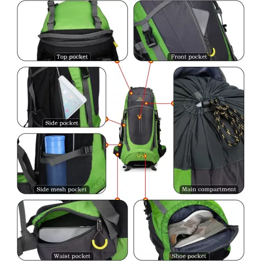 Doshwin 70L Trekking Hátizsák Férfiaknak és Nőknek Camping Utazáshoz
