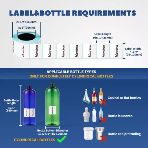 Hanchen MT-30 Kézi Kerek Üveg Címkéző Gép 15-20 db/perc Állítható