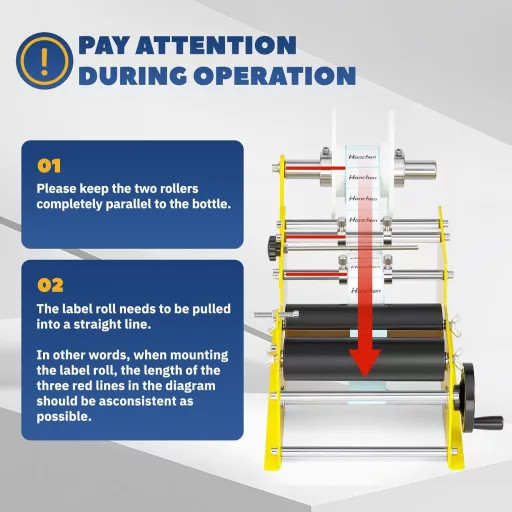 Mașină manuală de etichetat sticle rotunde Hanchen MT-30, 15-20 buc/min, reglabilă