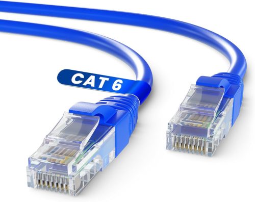 Mr. Tronic 30 méteres Cat6 UTP kék ethernet kábel, RJ45 csatlakozókkal