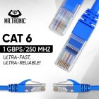 Mr. Tronic 30 méteres Cat6 UTP kék ethernet kábel, RJ45 csatlakozókkal
