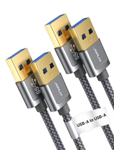 Set cabluri JSAUX USB 3.0 (1m + 2m) pentru imprimantă, HDD - Gri