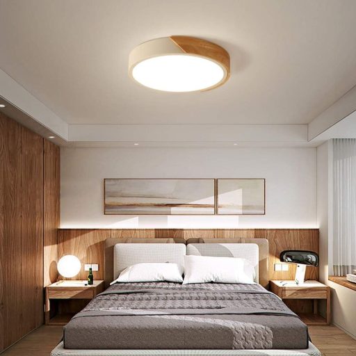 minifair Kerek Háromszínű LED Mennyezeti Lámpa 60 cm, Fehér, Távirányítós Fényerőszabályzóval, 3200 Lumen, 24W, Modern Dizájn