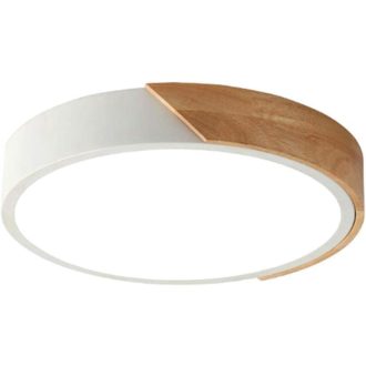  Plafonieră LED tricoloră rotundă minifair, 60 cm, Albă, cu telecomandă pentru reglarea intensității luminoase, 3200 lumeni, 24W, Design modern