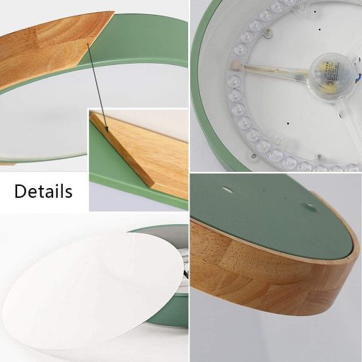 Plafonieră LED tricoloră rotundă minifair, 60 cm, Albă, cu telecomandă pentru reglarea intensității luminoase, 3200 lumeni, 24W, Design modern