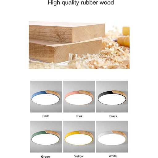 Plafonieră LED tricoloră rotundă minifair, 60 cm, Albă, cu telecomandă pentru reglarea intensității luminoase, 3200 lumeni, 24W, Design modern