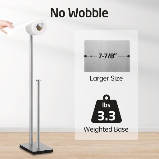 KES rozsdamentes acélból készült álló WC papír tartó tartalék funkcióval