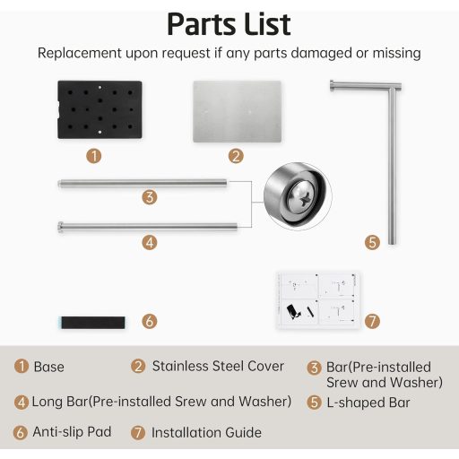 KES rozsdamentes acélból készült álló WC papír tartó tartalék funkcióval
