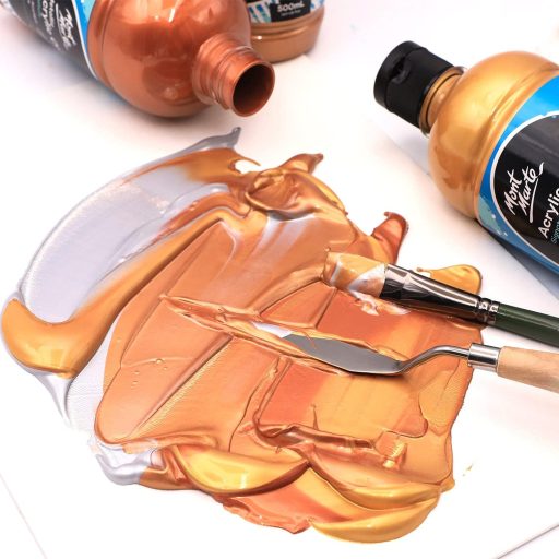 Mont Marte Akrilfesték Arany 500ml - Fényes, Tartós Szín Festéshez