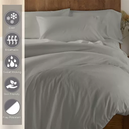 Pizuna Luxus Szatén Párnahuzat 40x80 cm, 2 db Ezüst, 400 Szálas Hosszúszálú Pamut, Cipzáras, Légáteresztő, Hűsítő, Ökotex Tanúsított