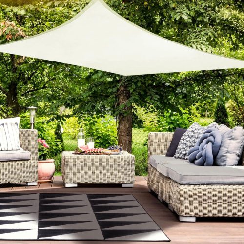 HAIKUS Pânză de umbrire 2x3m - Impermeabilă, Rectangulară, Protecție UV 98%, Poliester PES, Pentru Balcon, Grădină, Terasă, Culoare Crem
