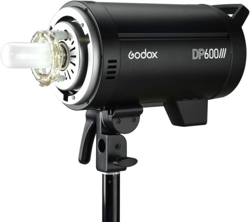 Godox DP600III Professzionális Stúdió Vaku 600Ws Bowens Rögzítéssel, 1mp Újratöltési Idő, GN80, 5600K, 150W Állítható Lámpa Esküvői Portré F