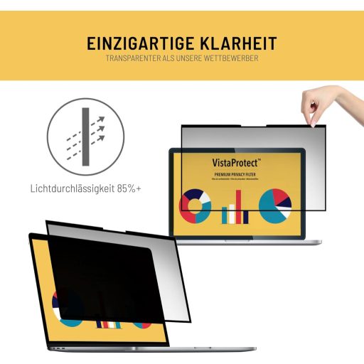 Filtru de confidențialitate VistaProtect Premium pentru Microsoft Surface Laptop 3/4/5 13,5" - Filtru lumină albastră