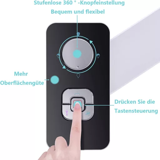 SAMODRA Bidé Feltét WC-hez, Nem Elektromos Dupla Fúvókás Öntisztuló Bidé Állítható Nyomással, Fekete Matt