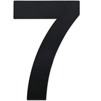   Elegantni 15 cm sivi kućni broj "7" od nehrđajućeg čelika