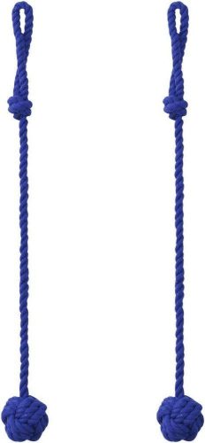 Set elegant de reținere pentru perdele, albastru - 2 bucăți, șnur de 60 cm.