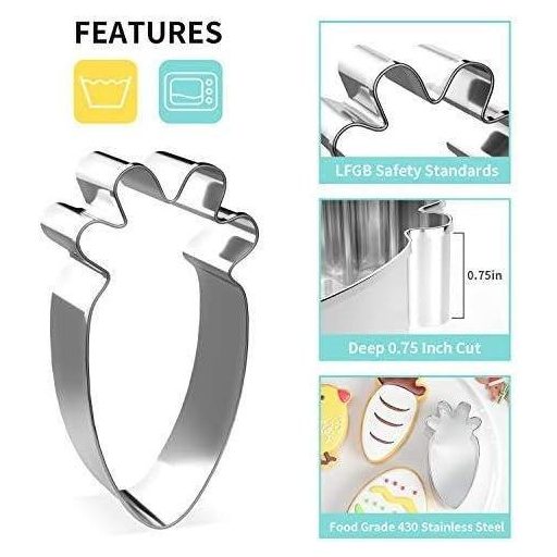 Súprava 5 formičiek na pečenie na Veľkú noc - Kuriatko, Zajačik, Mrkva na koláčiky