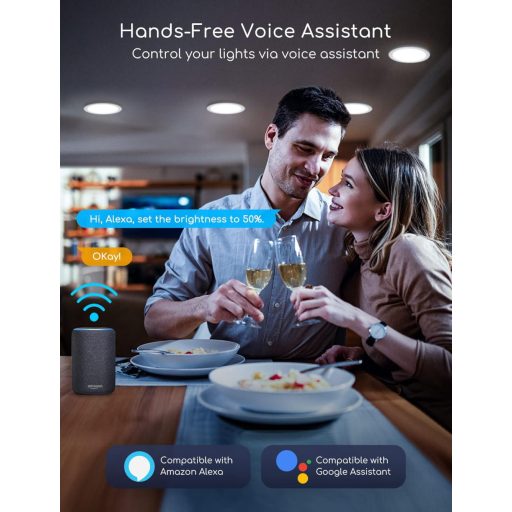 Aigostar 12W LED beépíthető spotlámpa 820lm dimmelhető meleg-hideg fehér 3000-6500K