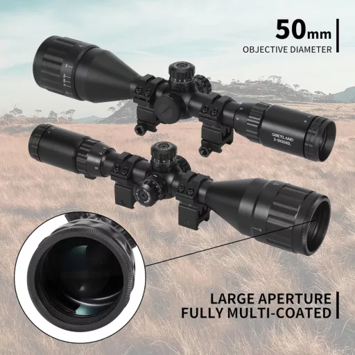 Puškohľad Goetland 3-9x50, Mil-Dot osnova, taktický, poľovnícky, airsoft