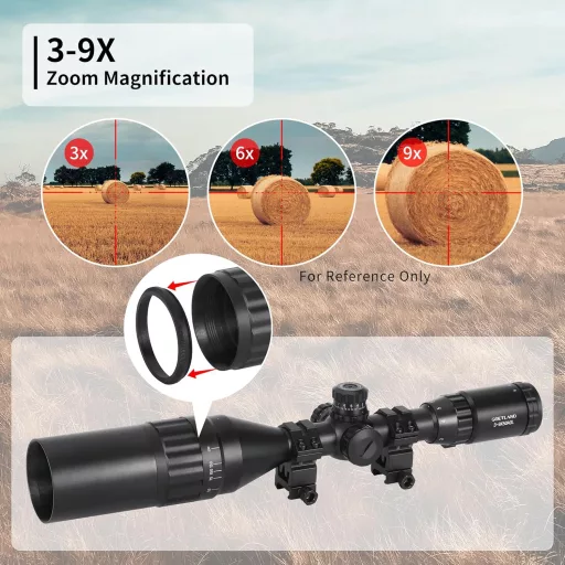 Goetland 3-9x50 Lunetă Pușcă Reticul Mil Dot Vânătoare Tactică Airsoft