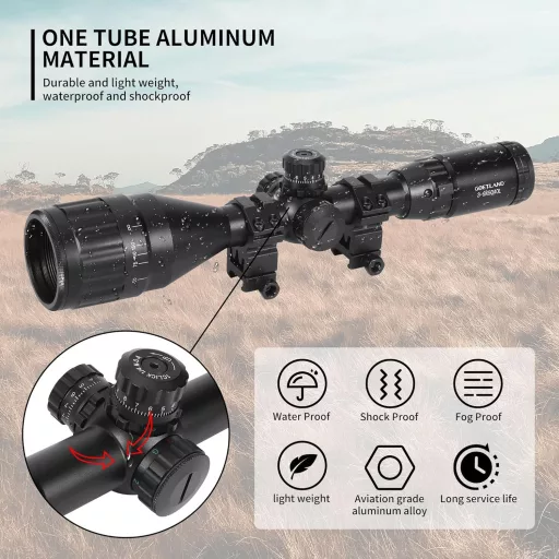 Goetland 3-9x50 Lunetă Pușcă Reticul Mil Dot Vânătoare Tactică Airsoft