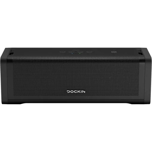 DOCKIN D FINE+ 2 Bluetooth Hangszóró, 50W, IPX5 Vízálló, 16 Órás Üzemidő, Powerbank Funkcióval, 3 DSP Hangszínszabályzóval, Fekete