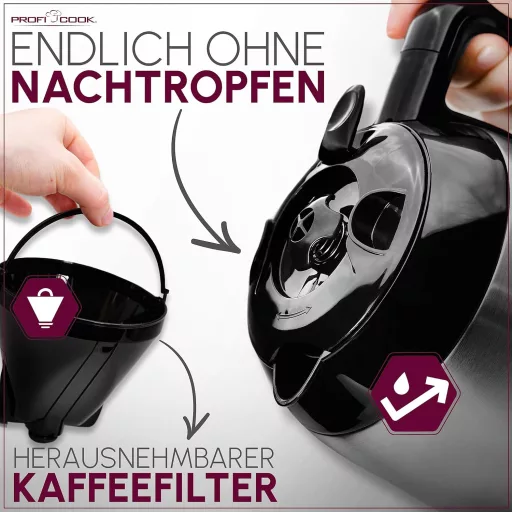 Profi Cook PC-KA 1191 Kávéfőző 8-10 Csészés Termoszszos Érzékelős Vezérléssel